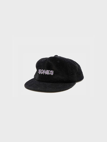 Squiggle Cord 5 Panel - Washed Black