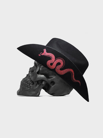 Serpent Cowboy Hat - Black