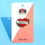 Feminist Heart Lapel Pin
