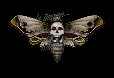 Death Moth A4 Art Print