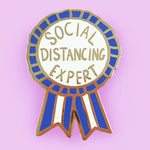 Social Distancing Expert Lapel Pin